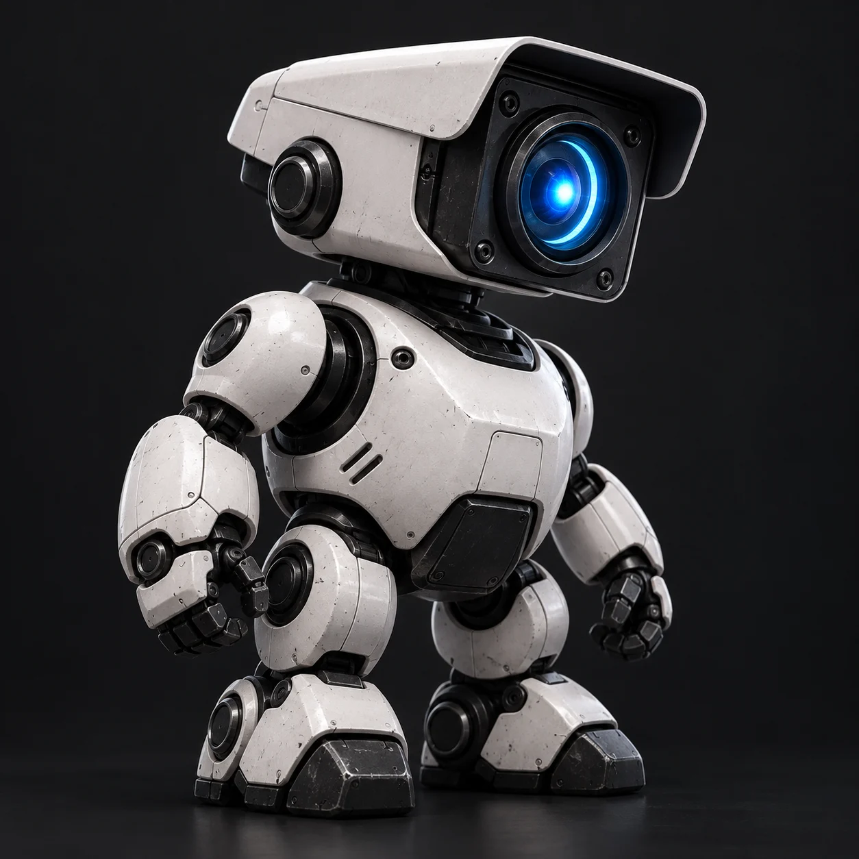 A single camera-headed robot for the unit guide